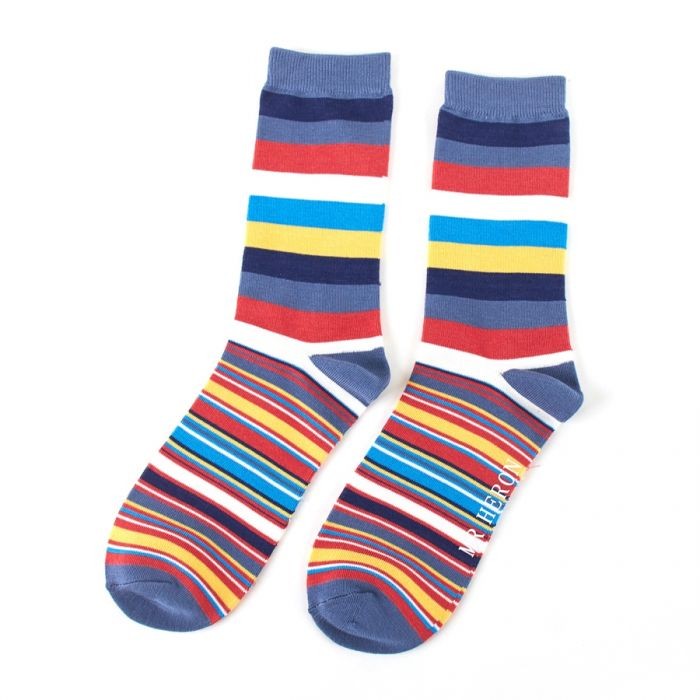 Thick & Thin Stripes Socks Denim | dream on | Personal attention for you