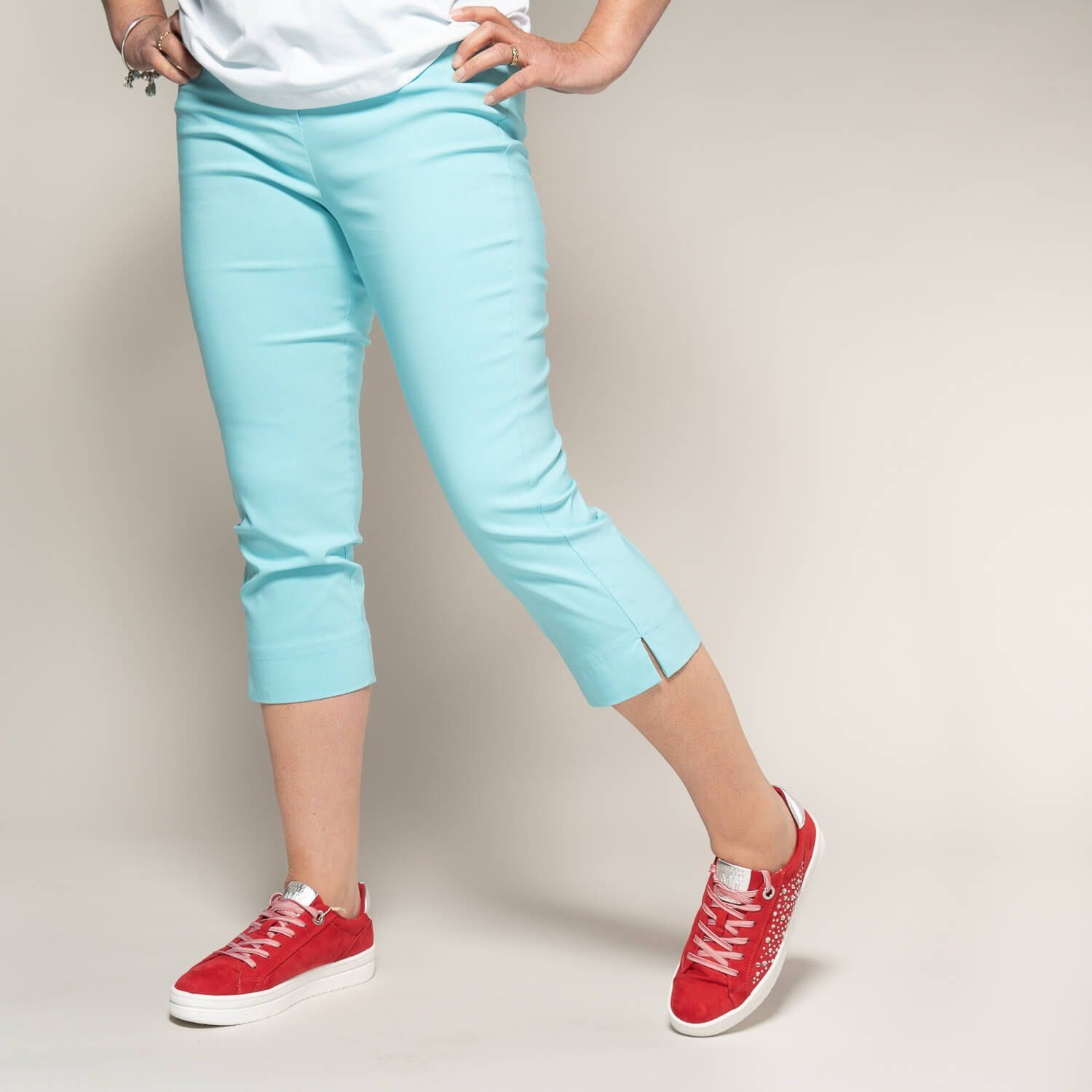 Turquoise Crop Trousers dream on Personal attention for you