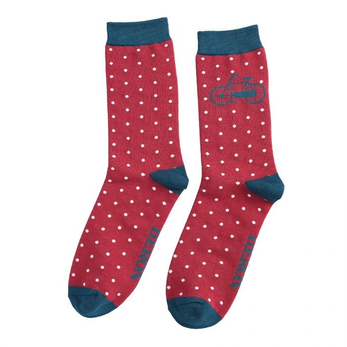 Bike & Spots Socks Deep Red | dream on | Personal attention for you